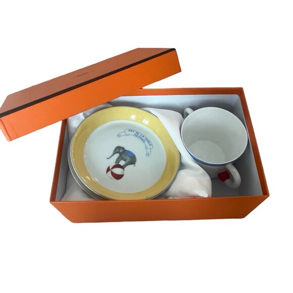 Hermes Vintage Rare Circus Children's Cup and Saucer Set - Picture 2 of 9